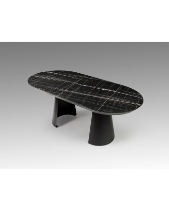 CAPRI -MESA COMEDOR- T MARMOL NEGRO